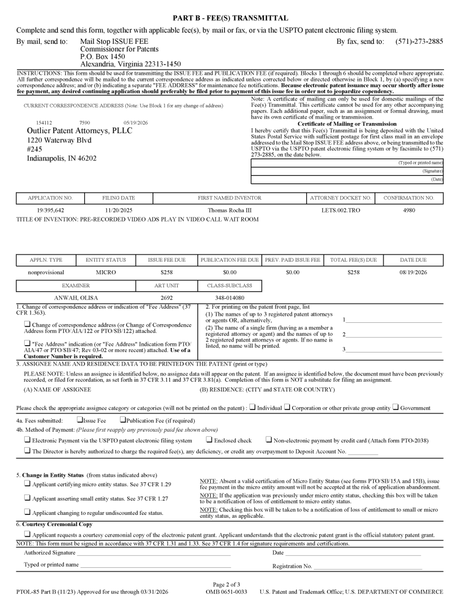 002 · Notice of Allowance; source excerpt page 2