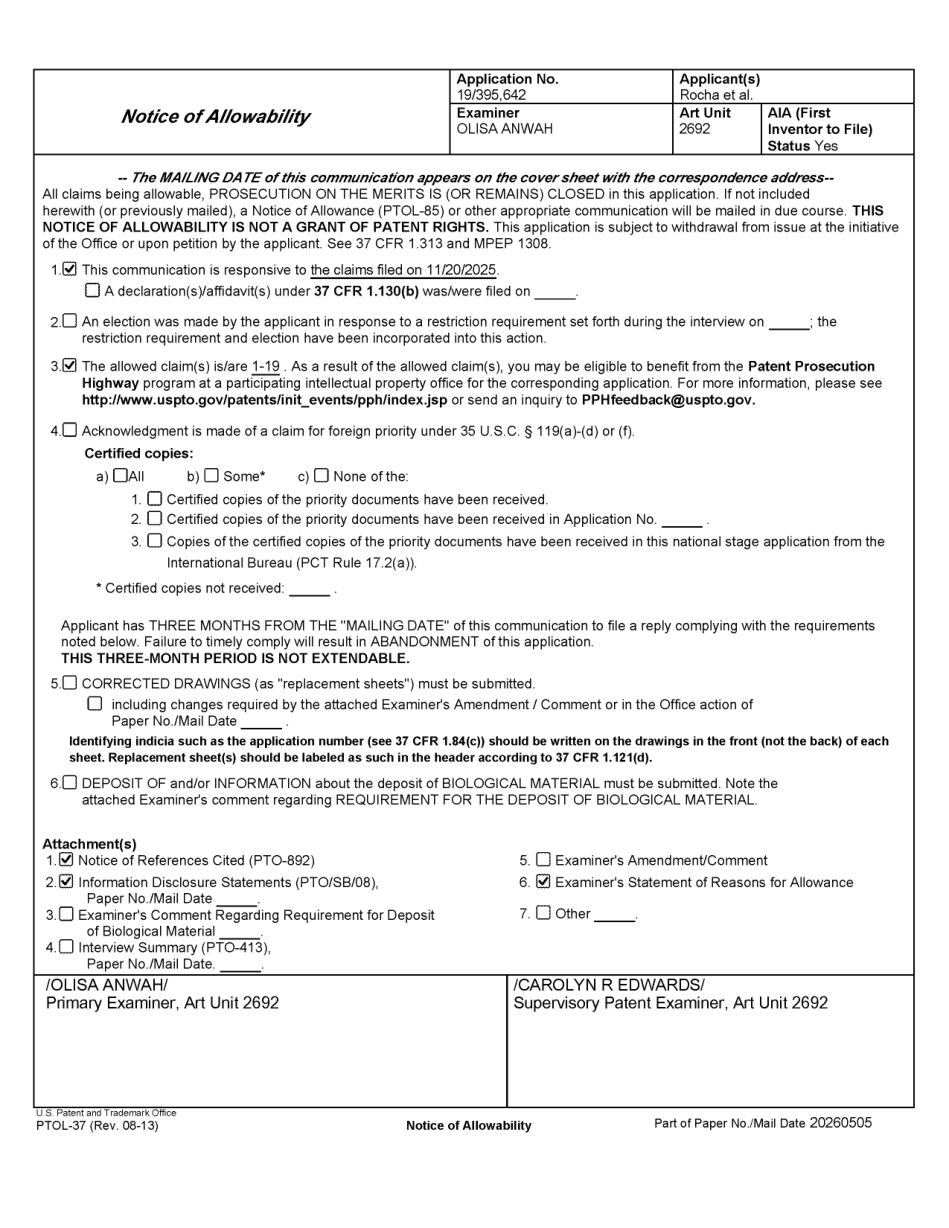 002 · Notice of Allowance; source excerpt page 5